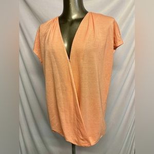 Short Sleeve Crepe Wrap Top